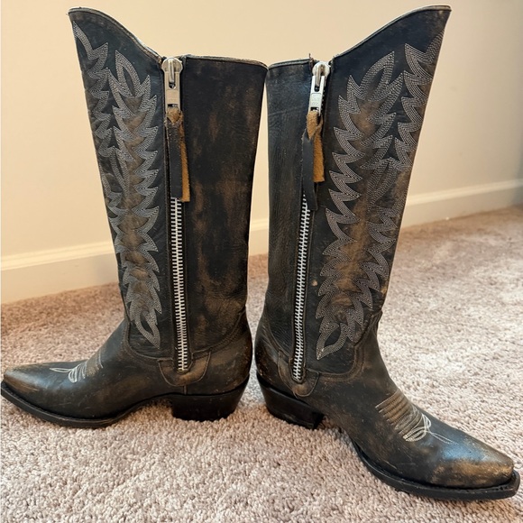 Idyllwind Black and Brown Heeled Boots - Picture 2 of 8